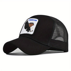 FREEDOM Eagle Trucker Hat Mesh Baseball Cap Adjustable Sunshade Dad Hat