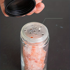 Rotating Seasoning Rack Set with 18 Bottles, Spice Label & Marker Pen