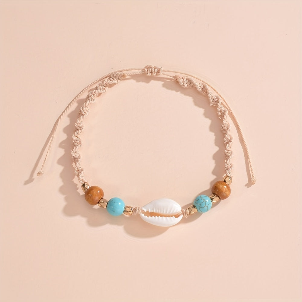 Shell Shape Beads Anklet Bracelet for Women & Girls