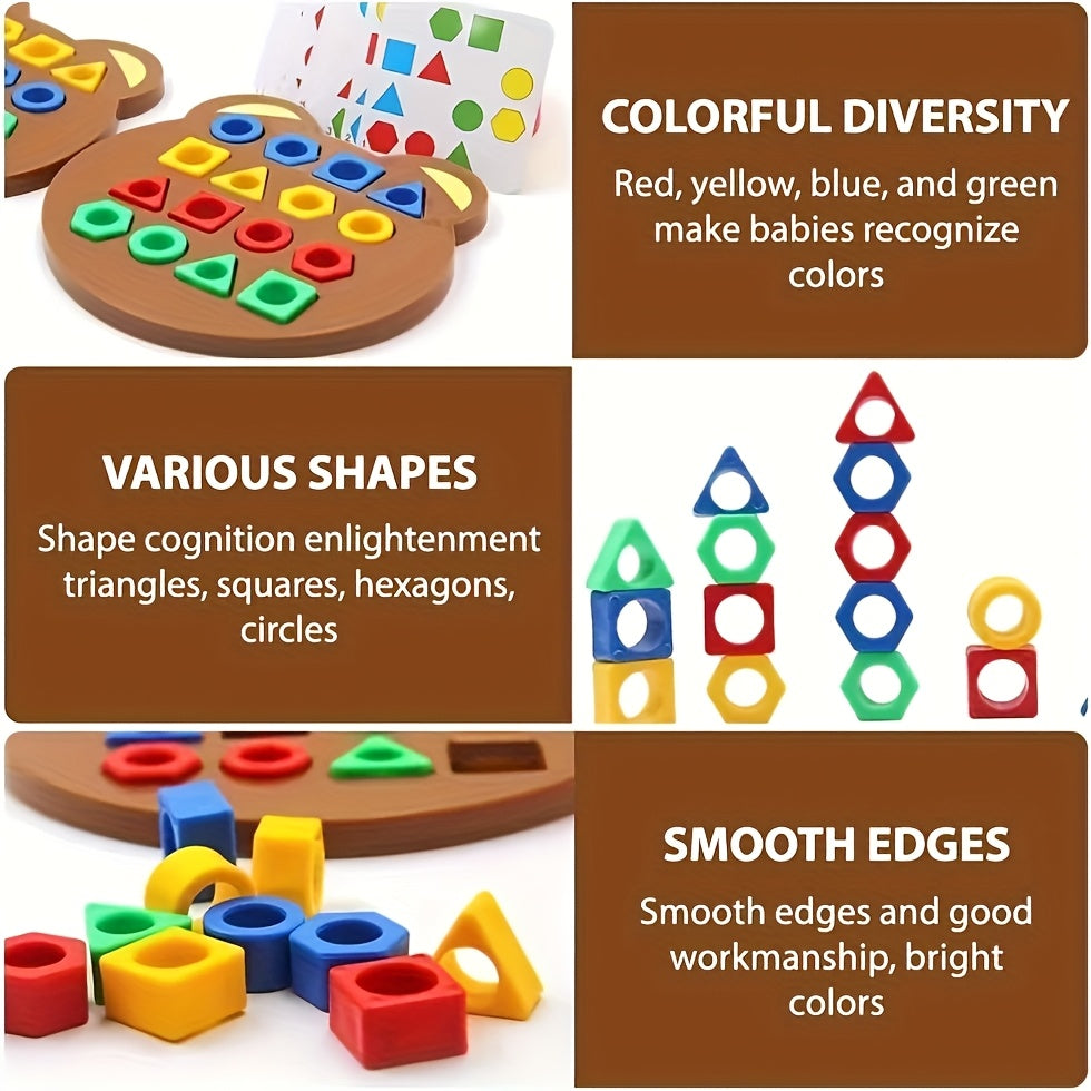 Kids Geometry Shape Matching Game Set Colorful Shape Sorting Educational Toy