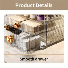 Cosmetic Storage Rack with Drawers and Compartments