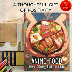 Anime Food Coloring Book: 22 Positive Vibes