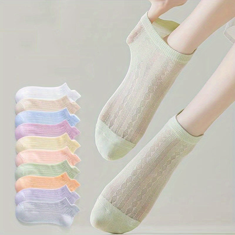 Argyle Pattern Mesh Socks Women's Stockings