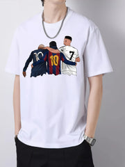 Men's Graphic Cotton Crew Neck Short Sleeve T-shirt