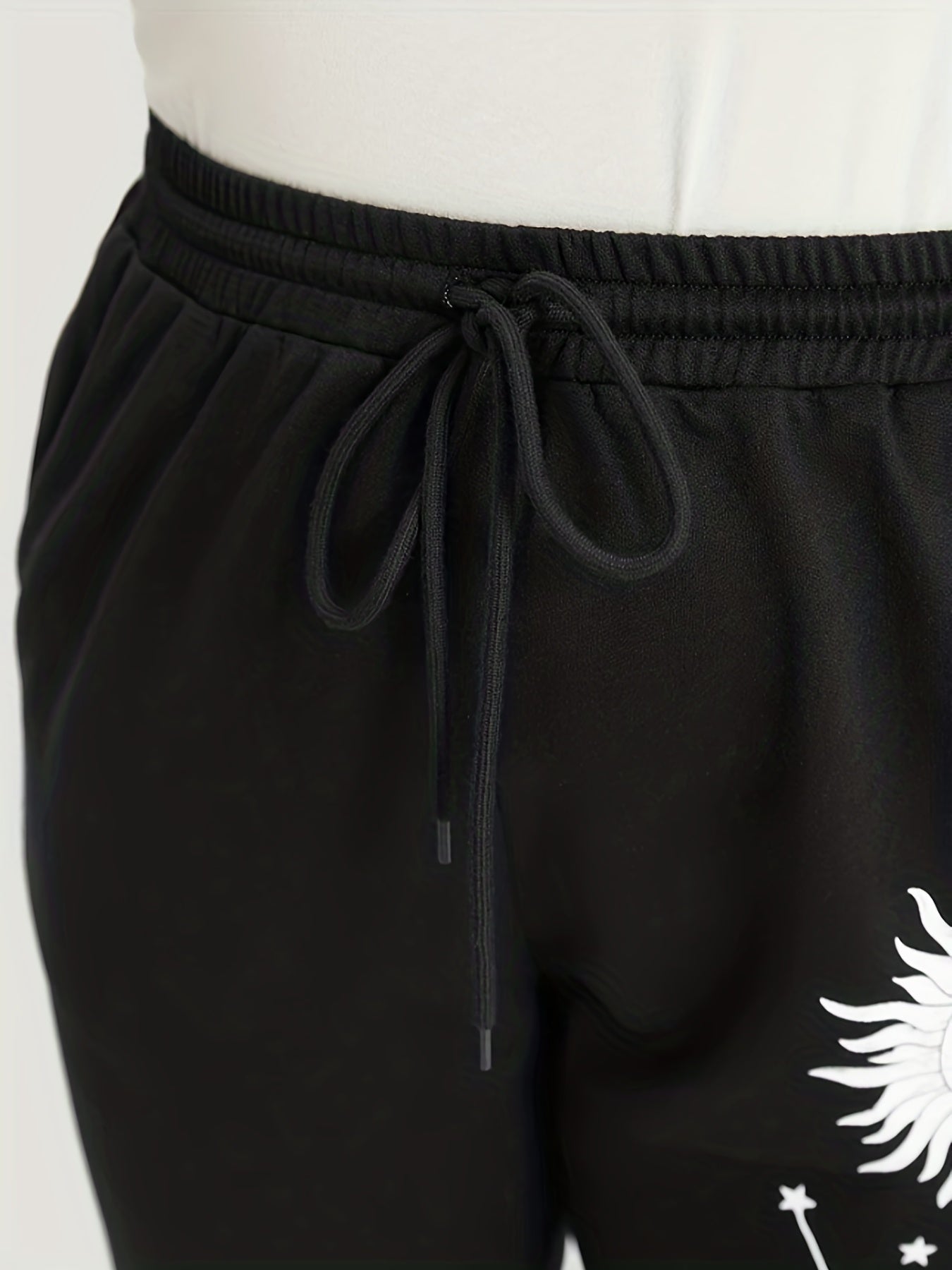  Sun & Moon Print Jogger Running Trousers