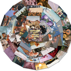 56pcs Beautiful Landscape Stickers for Scrapbooking and Crafts