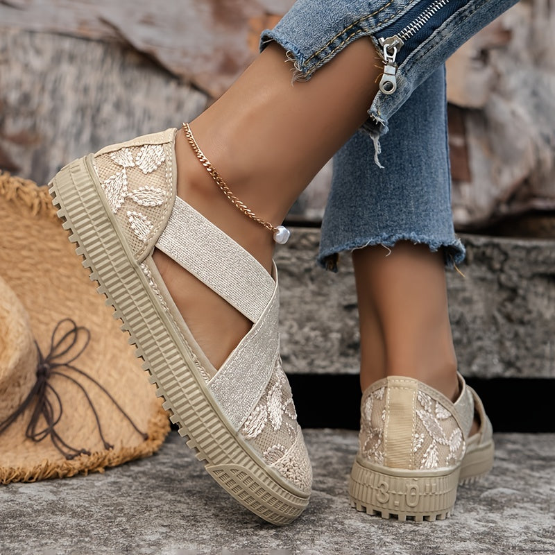 Women's Cut out Mesh Slip On Shoes Lightweight