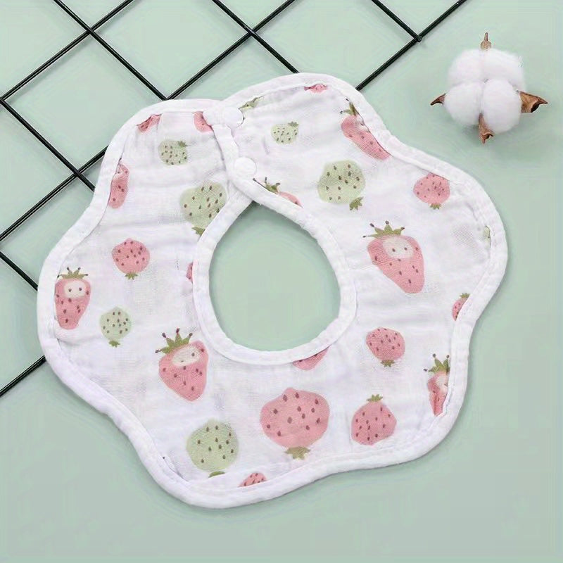 6 Layer Petal Pattern Baby Bib for Newborns 0-3 Years