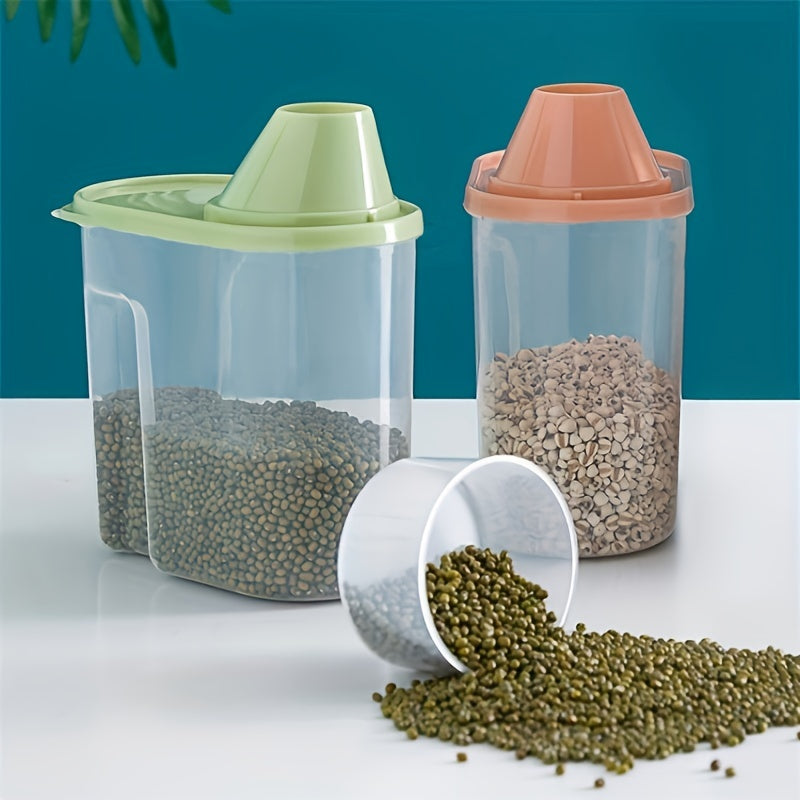 Portable Rice Bucket with Pour Spout Storage Container