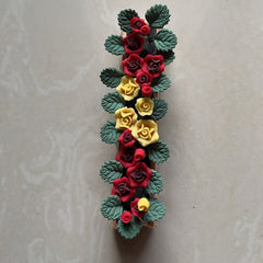 1:12 Scale Dollhouse Clay Flowers in Rustic Pot
