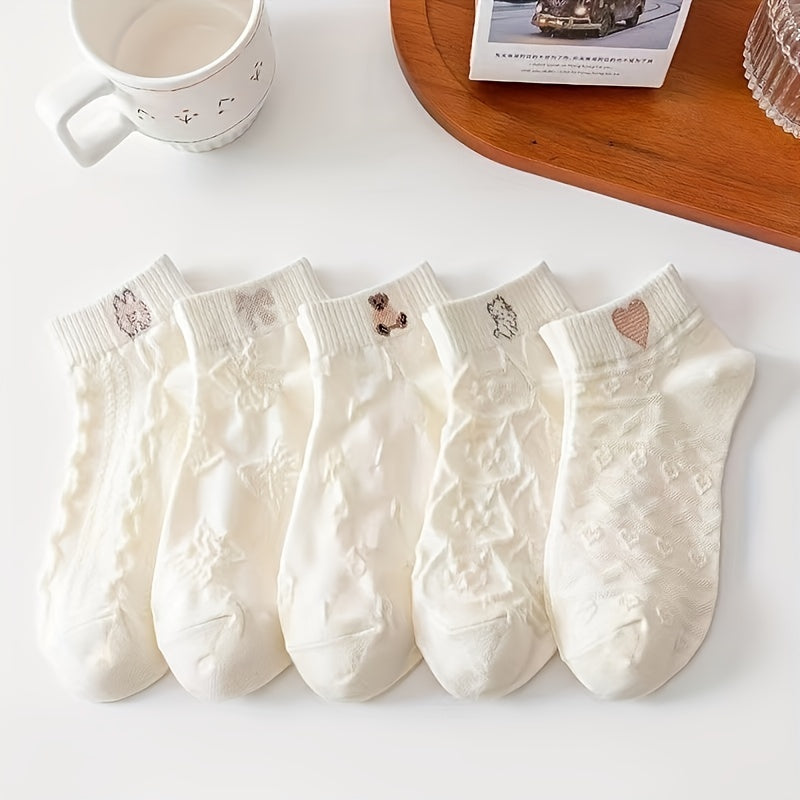 10 Pairs Cartoon Print Socks for Women