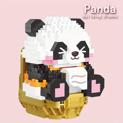Panda Building Blocks DIY Animal Model Assembled Buillding Block Toys