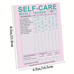 Self Care Planner Notepad - Prioritize Health, Achieve Balance - 52 Sheets