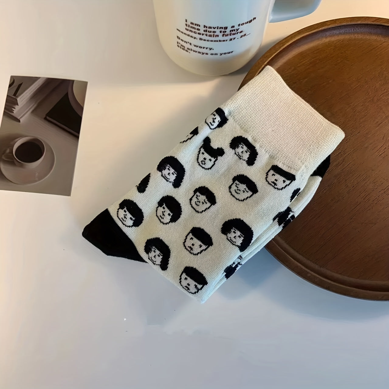 5 Pairs Cartoon Print Socks Women's Stockings