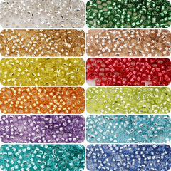 1080Pcs 2.5mm Colorful Glass Beads for DIY Bracelet Necklace Crafts