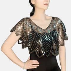 Sequin Shawl Vintage Cape 20s Party Wraps Wedding Shawl