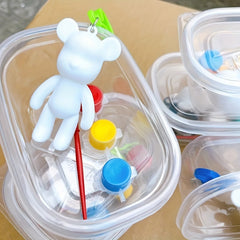 2pcs Fluid Bear DIY Key Chain Graffiti Material Kit