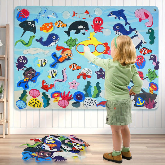 Interactive Farm & Underwater Felt Storyboard Set - Educational Activity Kit