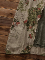  Floral Print Layered Maxi Dress