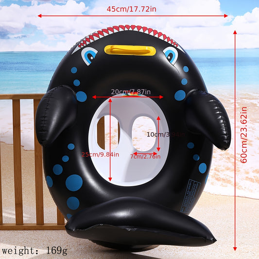 Inflatable Shark Boat Children's Swimming Seat With Handle