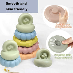 Soft Stack Blocks Ring Stacking Toys for Babies Non Toxic Plastic