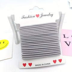 20pcs Solid Hair Tie Elastic Ponytail Holder Hair Accessories For Women Girls