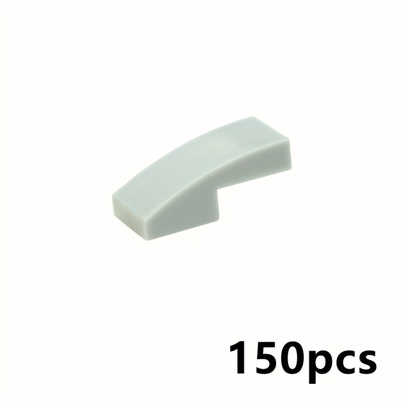 150pcs Slanted Curved 2X1 Building Blocks Slope MOC Accessories Toy Block Set