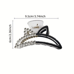 Rhinestone Car Ears Hair Claw Nonslip Ponytail Holder