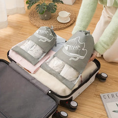 Portable Shoe Drawstring Storage Bag Non Woven Fabric Shoe Bag Dust Proof