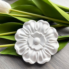 Carving Plaster Decal PU Wall Stickers Embossed Flowers Background