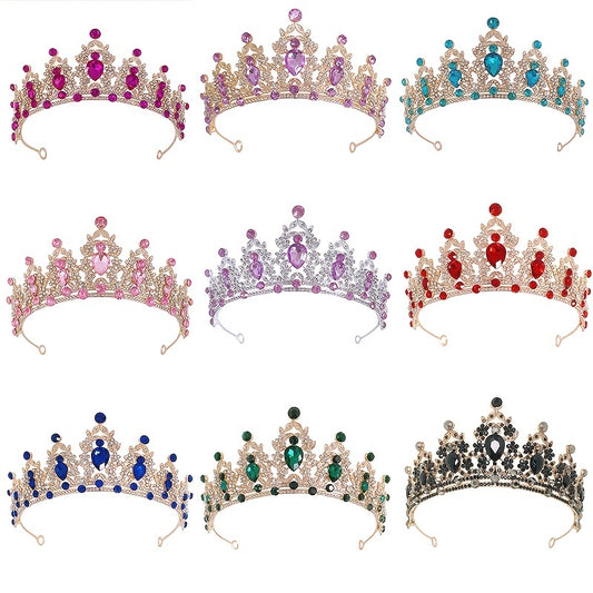Crystal Tiara Headband for Bridal Wedding Party Prom Pageant Gothic Costumes