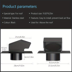 Galvanized Steel Roof Vent Cap with Damper for Ventilation System