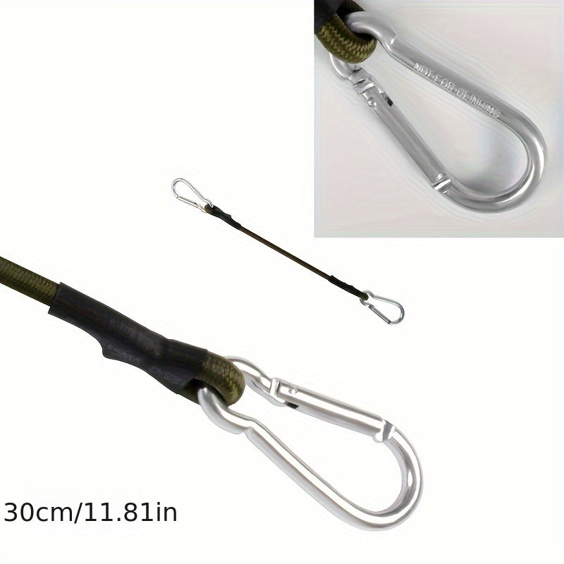 Heavy Duty Elastic Bungee Cords 8mm Carabiner Clips Tarpaulin Waterproof