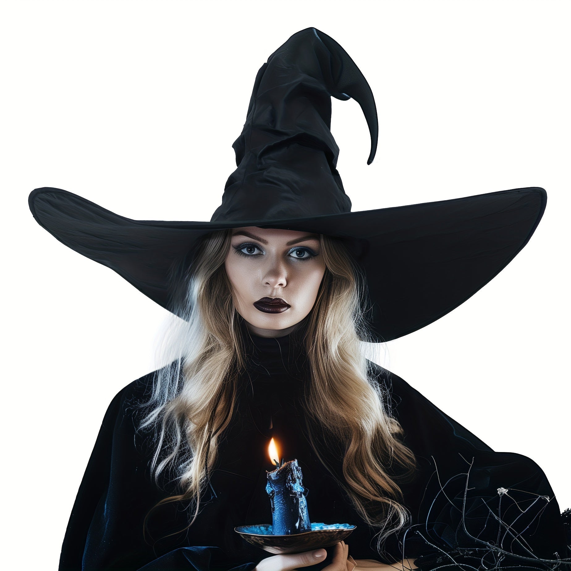 Halloween Witch Hat Glass Wizard Hat Adult Size Women's Costume Party