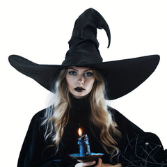 Halloween Witch Hat Glass Wizard Hat Adult Size Women's Costume Party
