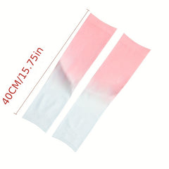 Gradient Ice Sleeves Breathable Sunscreen UV Protection Gloves
