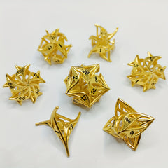 7pcs Hollow Dice 3D Copper Spiral Mini Dice Game Punishment Drinking Fun Dice