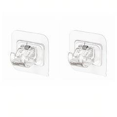 2pcs Adhesive Hanging Pole Holder No Drilling Curtain Rod Holder