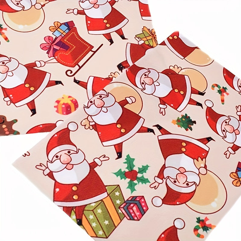 8pcs Christmas Print Non Woven Felt Fabric for Sewing Crafts 19cmx28cm