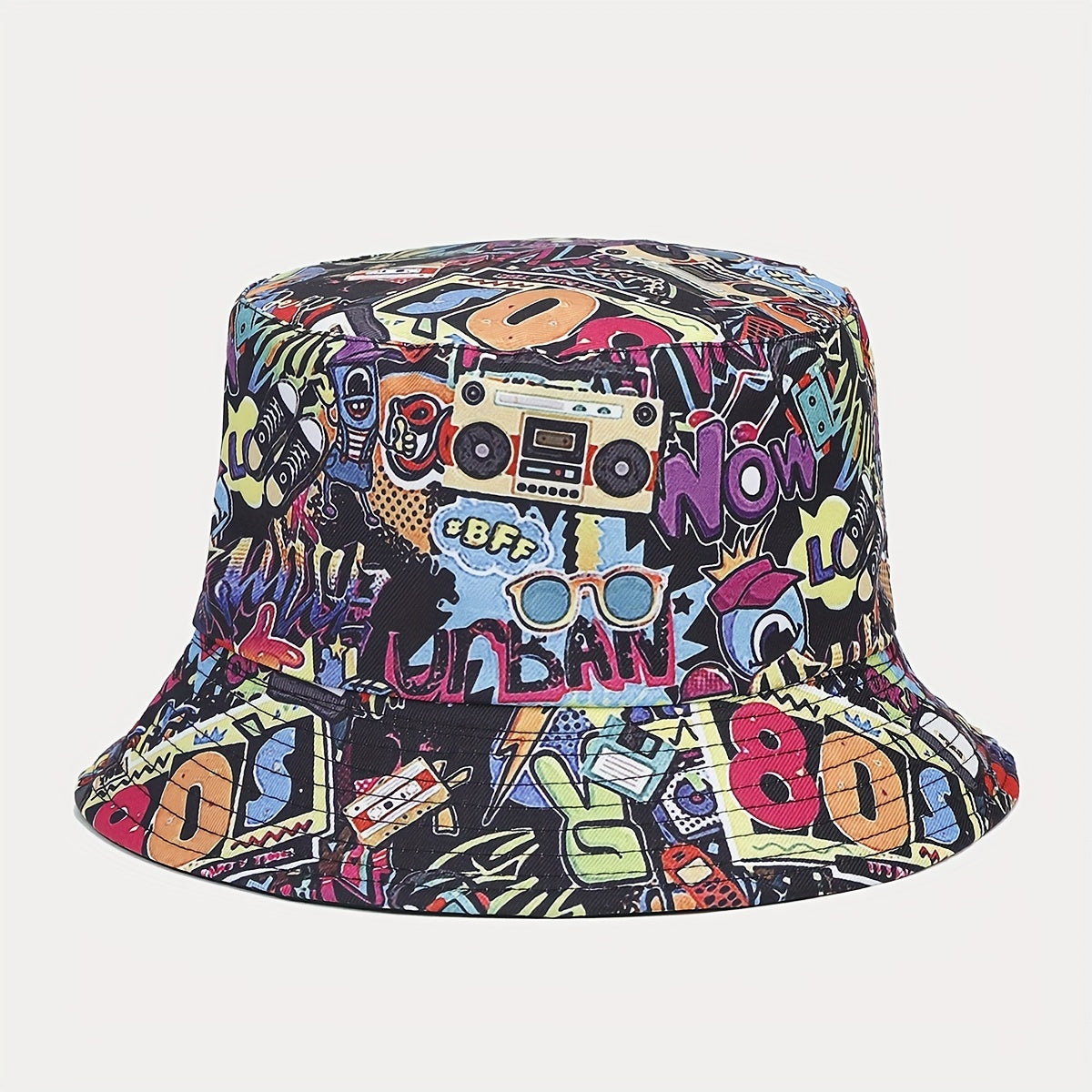 Double Sided Bucket Hat Classic Nostalgic Basin Hat Outdoor Sun Protection