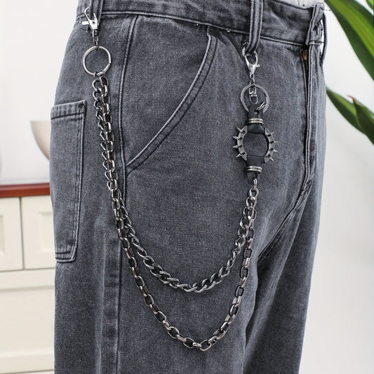 Retro Metal Punk Rock Hip Hop Chain Keychain Men
