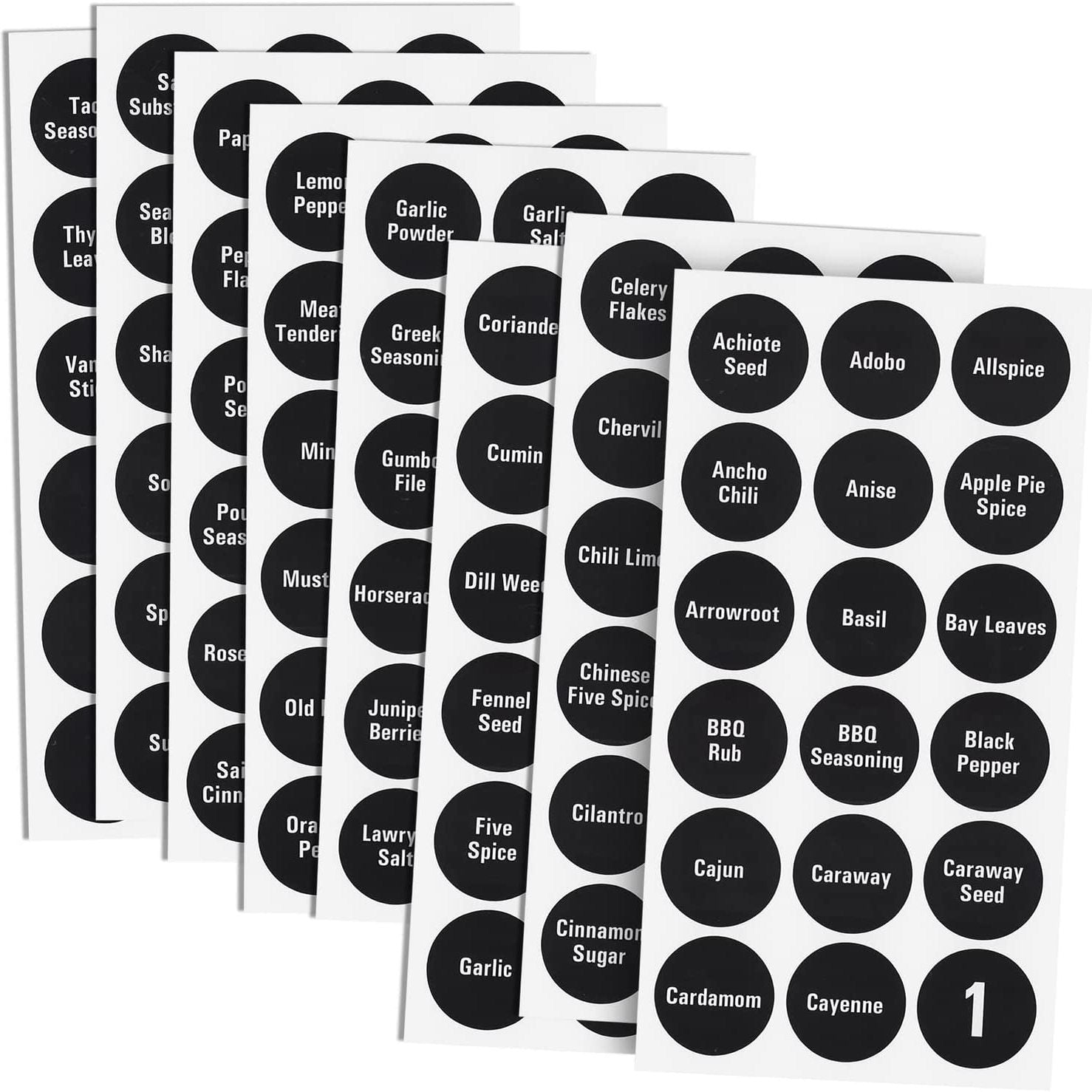 Chalkboard Spice Jar Labels Set - Kitchen Organization and Storage
