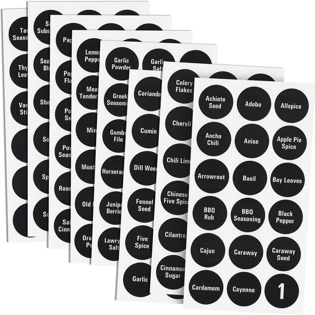 Chalkboard Spice Jar Labels Set - Kitchen Organization and Storage