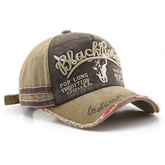 Washed Cowboy Baseball Hat Men Women Sunshade Peaked Cap