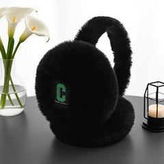 Women's Faux Fur Earmuffs with G Patch Winter Warmth