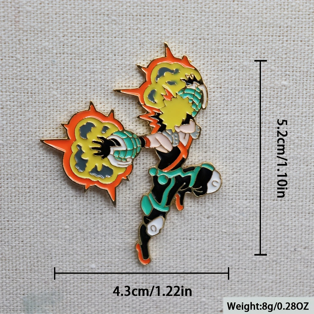 Anime Fire Brooch for Men