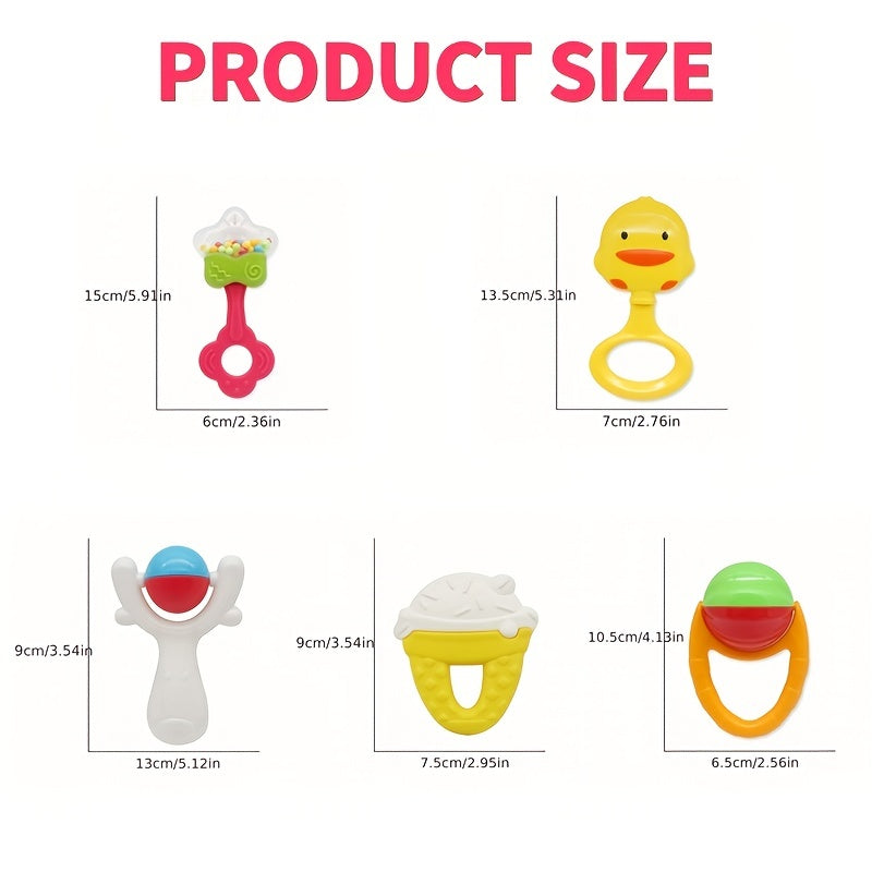 9pcs Newborn Teeth Shaking Bell Hand Shaking Bell Bed Bell Puzzle Toy