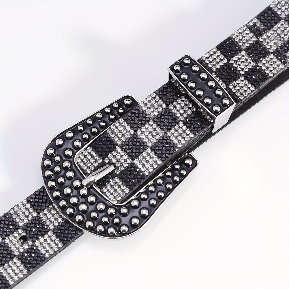 Vintage Rhinestone Belt Women's Y2K Hip Hop Jeans Pants Waistband