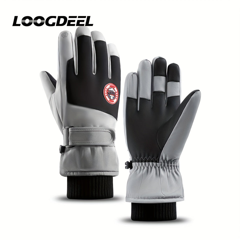 Non Slip Waterproof Velvet Gloves Warm Touch Screen Ski Gloves