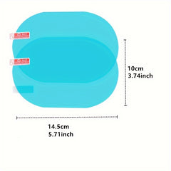 2 Pcs Car Rearview Mirror Rainproof Anti-Fog Protective Film